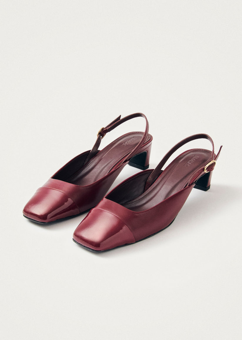 Alohas Lindy Bliss Tacones de Cuero Burdeos Solo queda un día