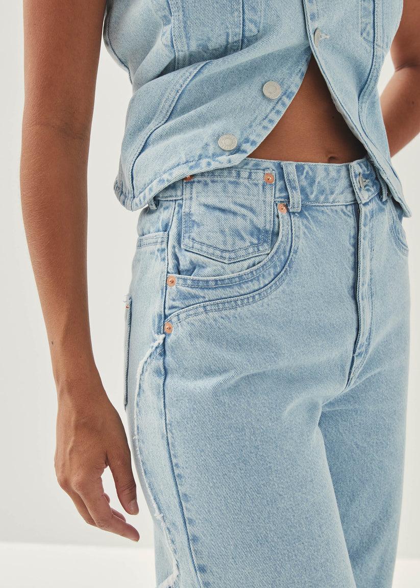 Alohas Lorenza Pantalones de Tejido Vaquero Color Azul Claro Oferta exclusiva