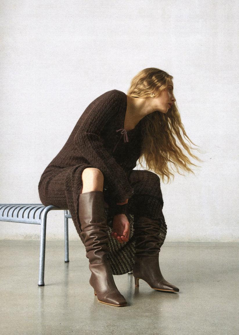 Alohas Kalila Botas de Cuero Marrón Ofertas de temporada