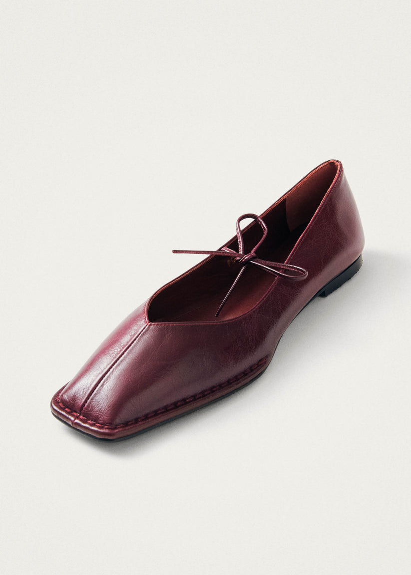 Alohas Sway Bailarinas de Cuero Burdeos Ofertas especiales
