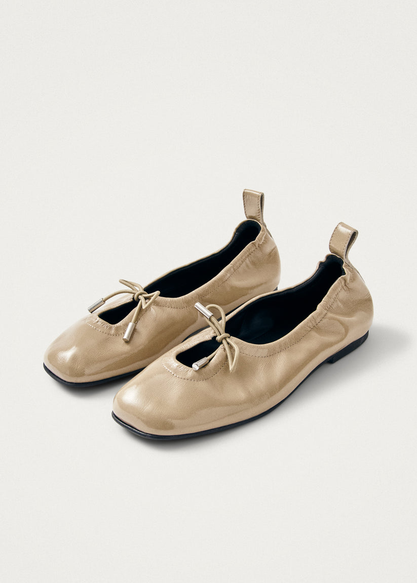 Alohas Rosalind Onix Bailarinas de Cuero Beige Precio ultrabajo