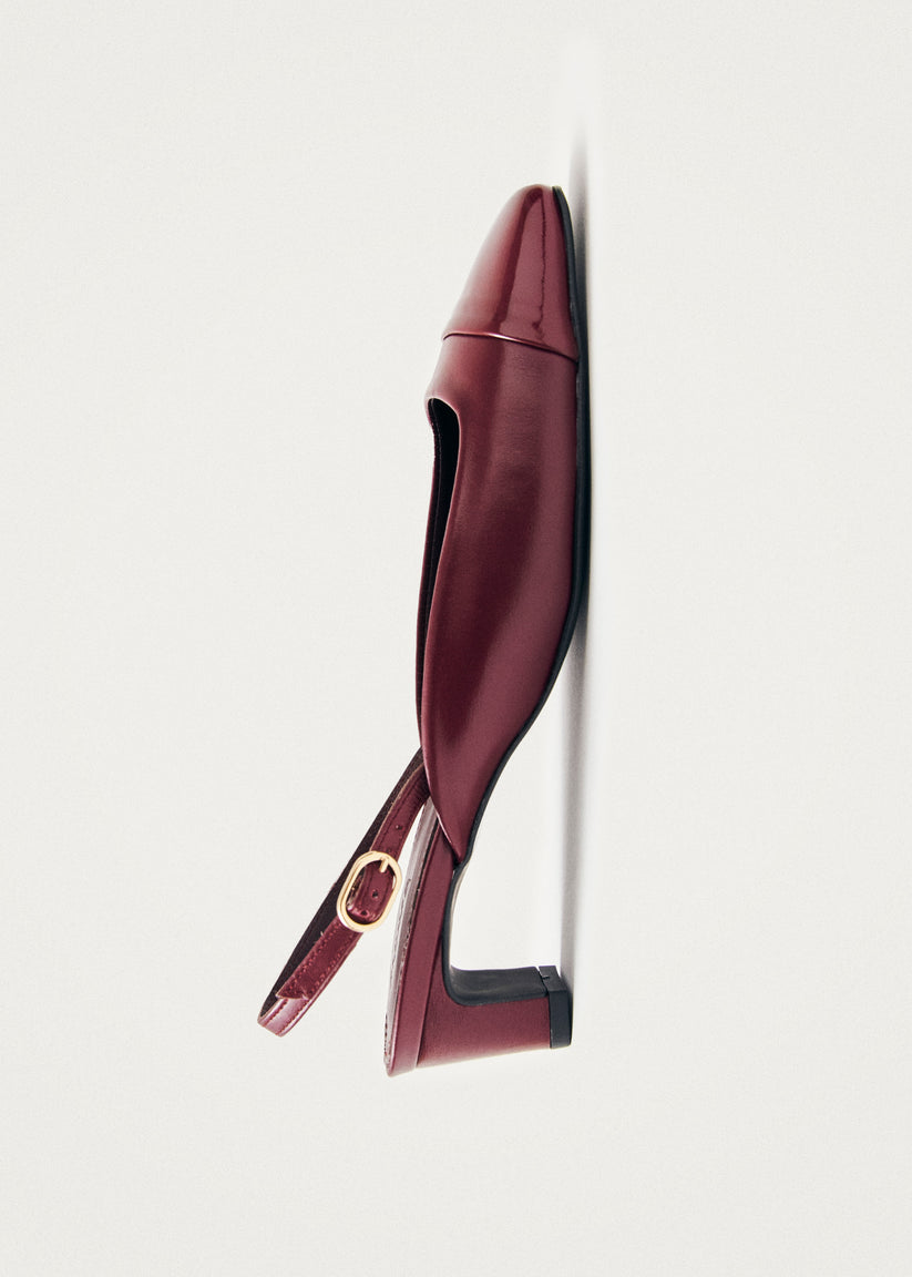 Alohas Lindy Bliss Tacones de Cuero Burdeos 2025
