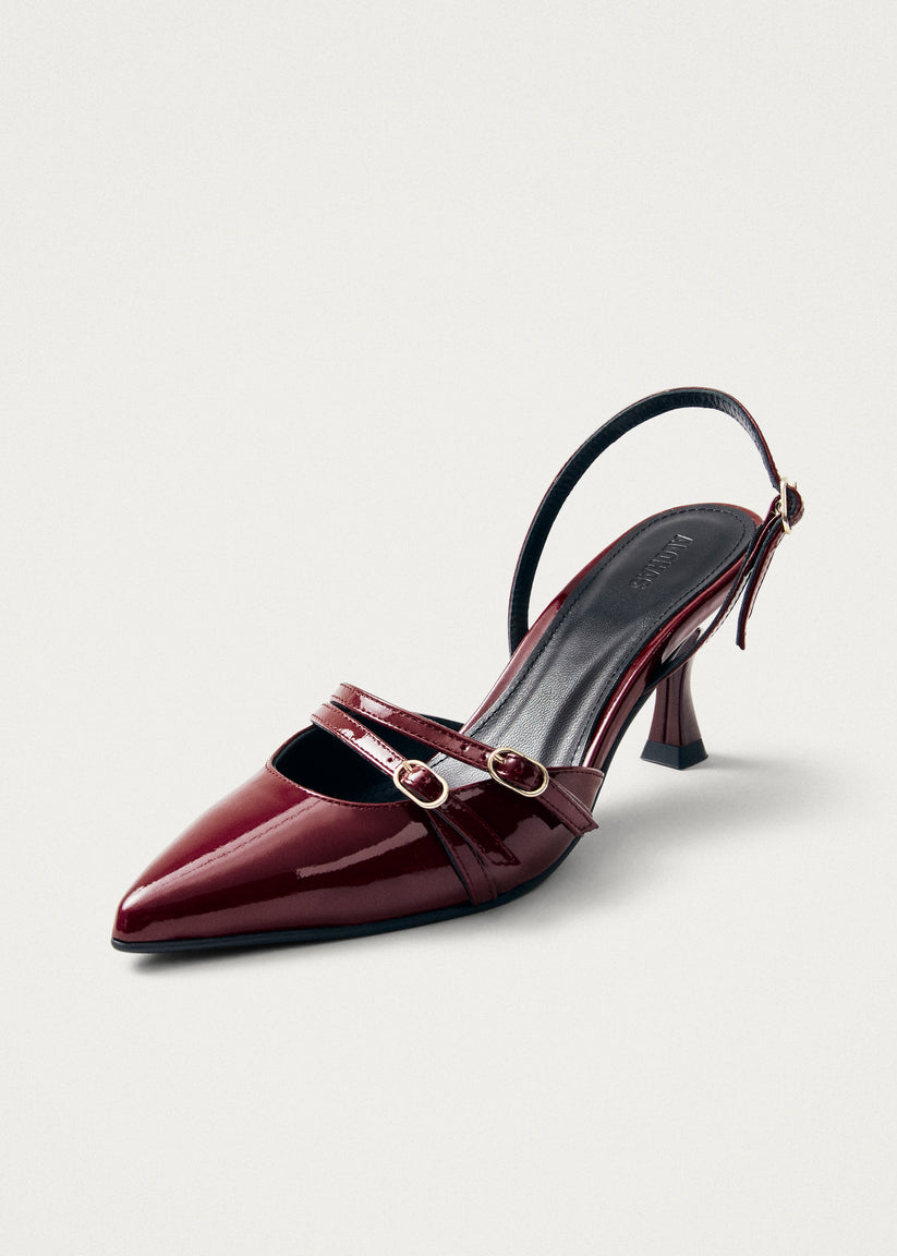 Alohas Joelle Onix Tacones de Cuero Burdeos Outlet