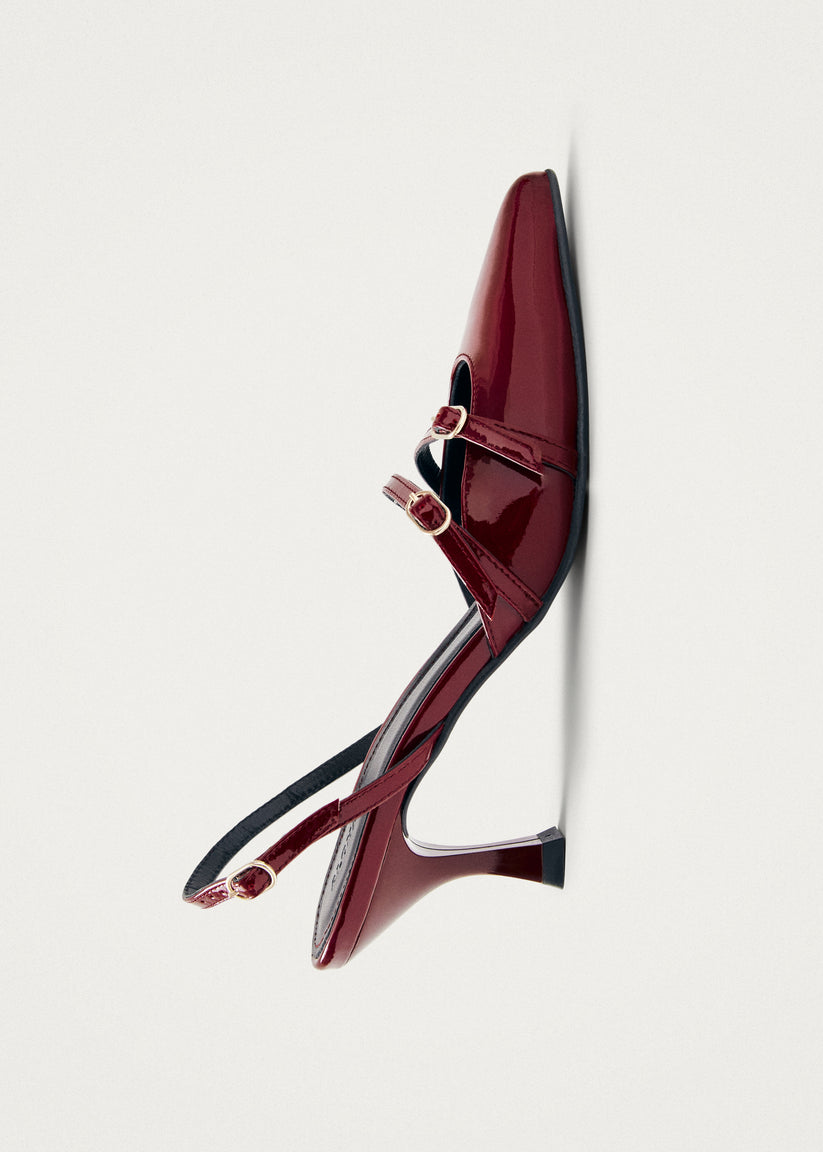 Alohas Joelle Onix Tacones de Cuero Burdeos Outlet