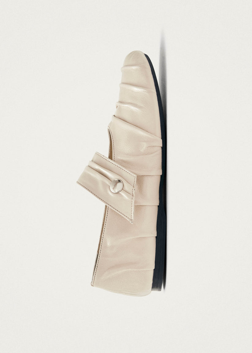 Alohas Shay Bailarinas de Cuero Color Crema Rebajas