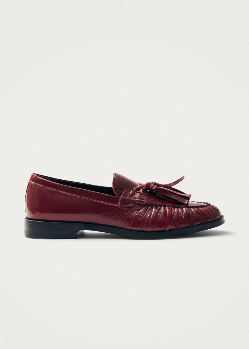 Alohas Marietta Onix Mocasines de Cuero Burdeos Gran oferta
