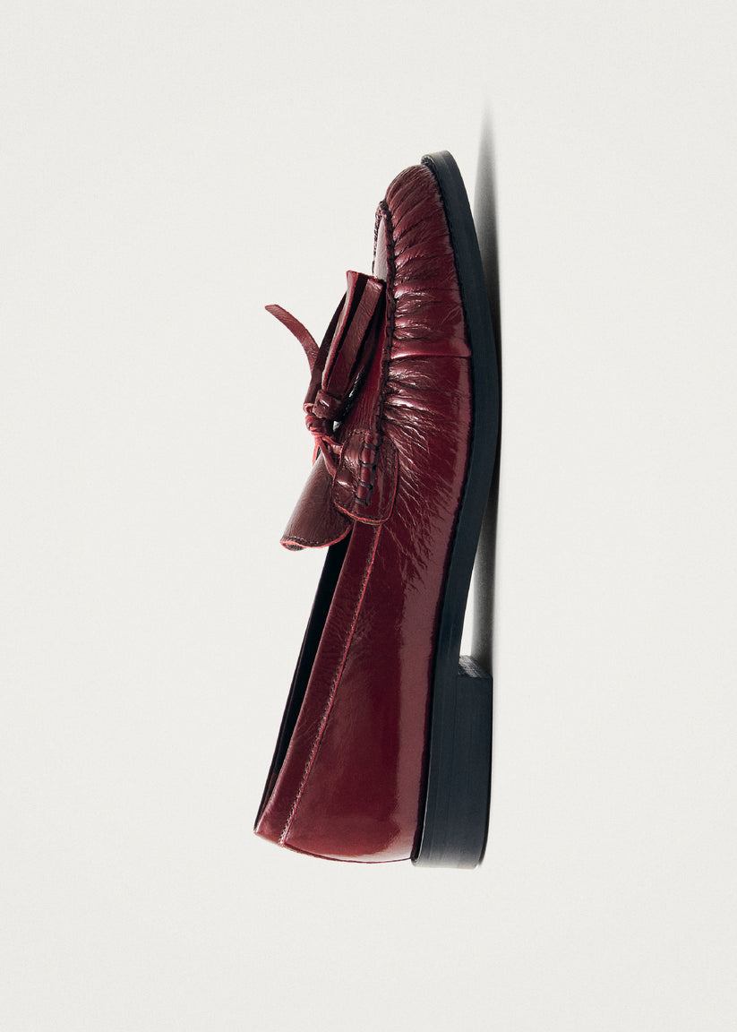 Alohas Marietta Onix Mocasines de Cuero Burdeos Gran oferta