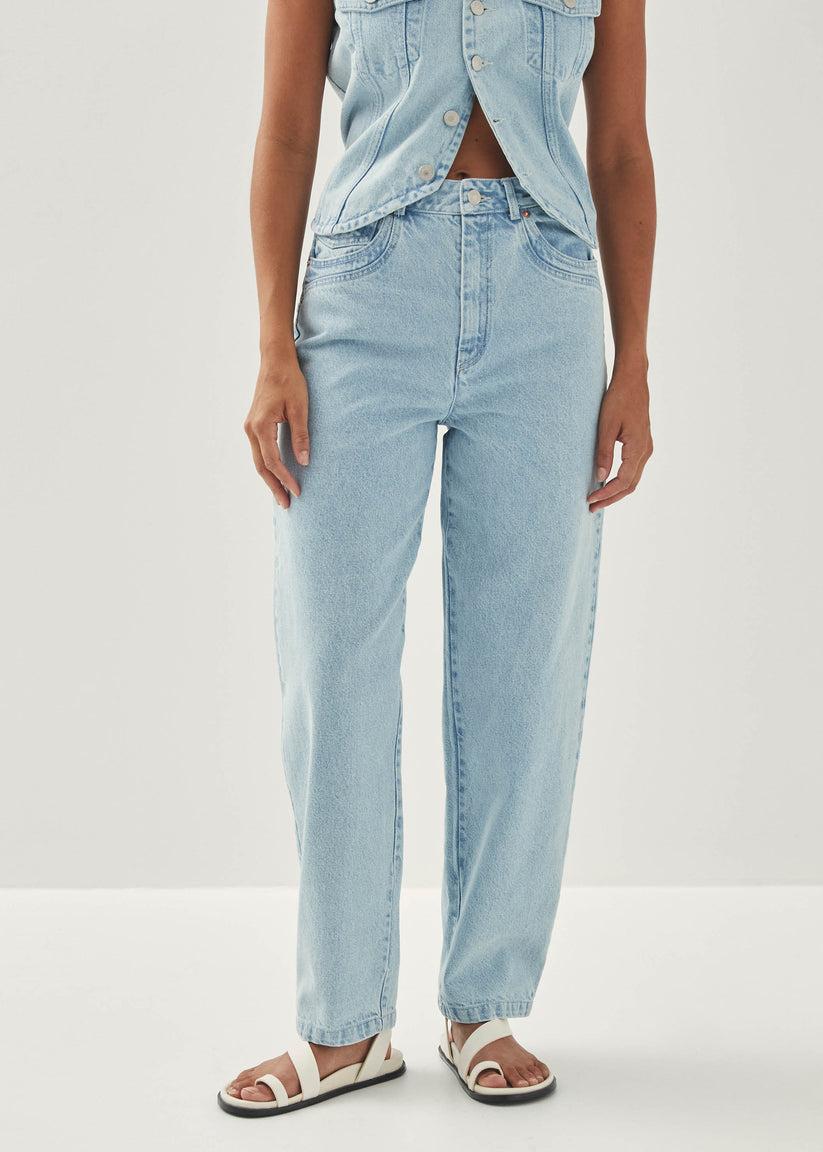 Alohas Lorenza Pantalones de Tejido Vaquero Color Azul Claro Ventas relámpago