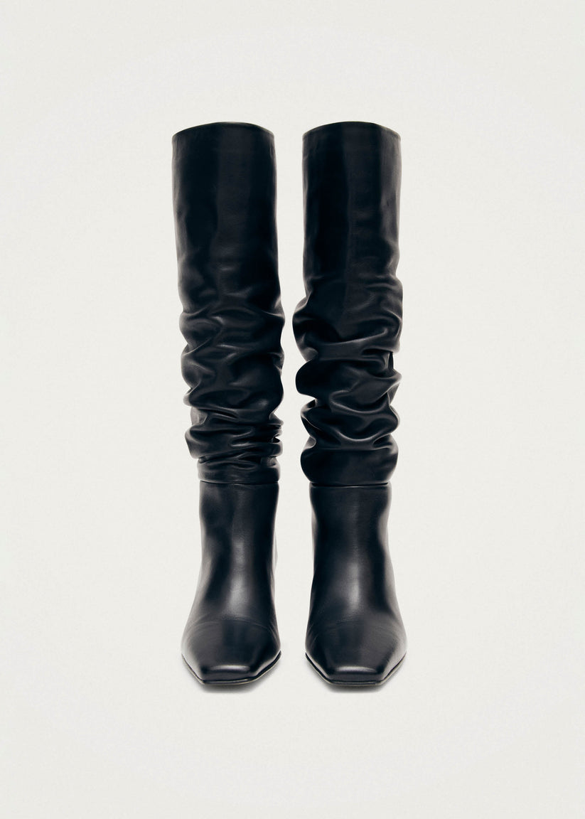 Alohas Kalila Botas de Cuero Negro Mejor oferta