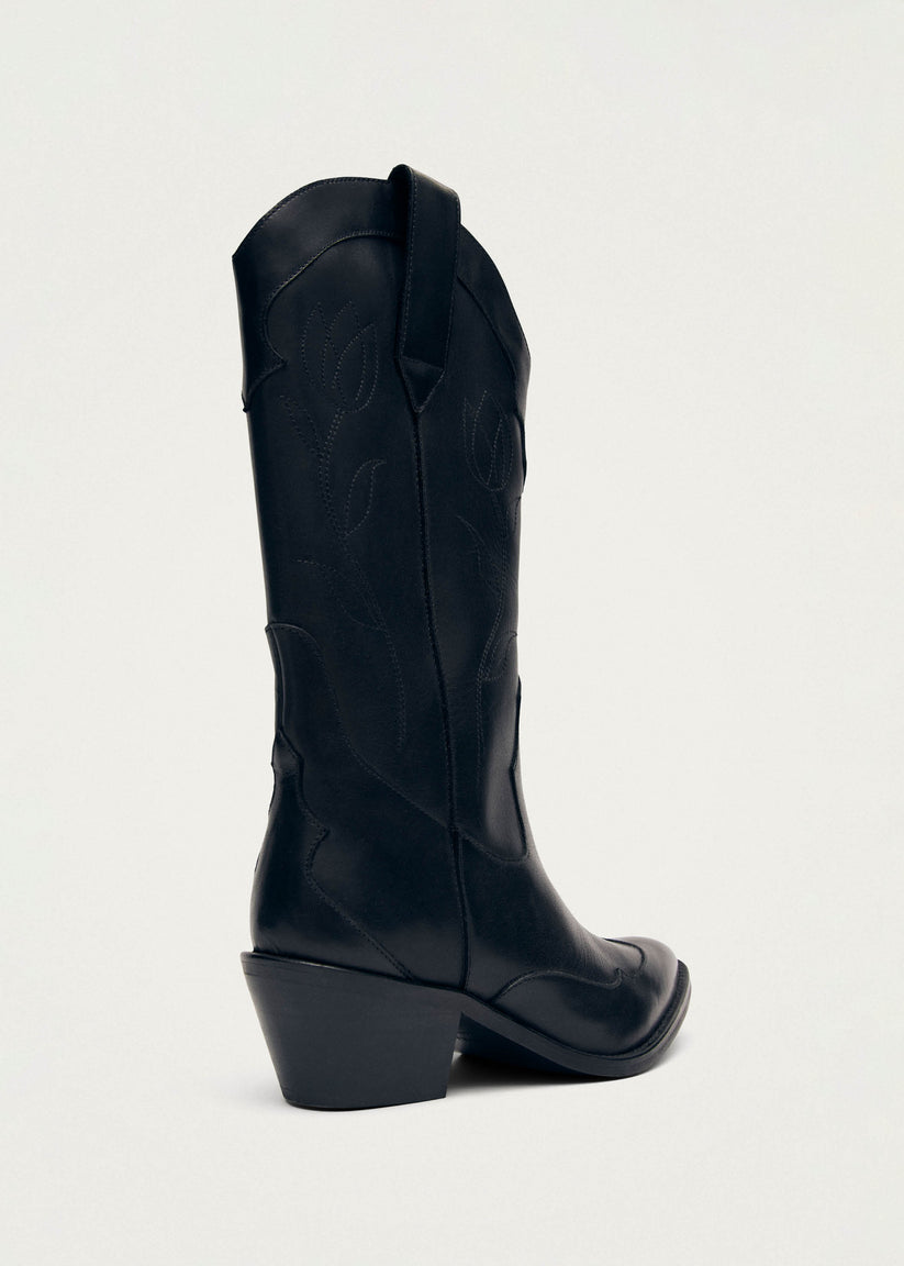 Alohas Liberty Black Leather Boots Promoción por tiempo limitado