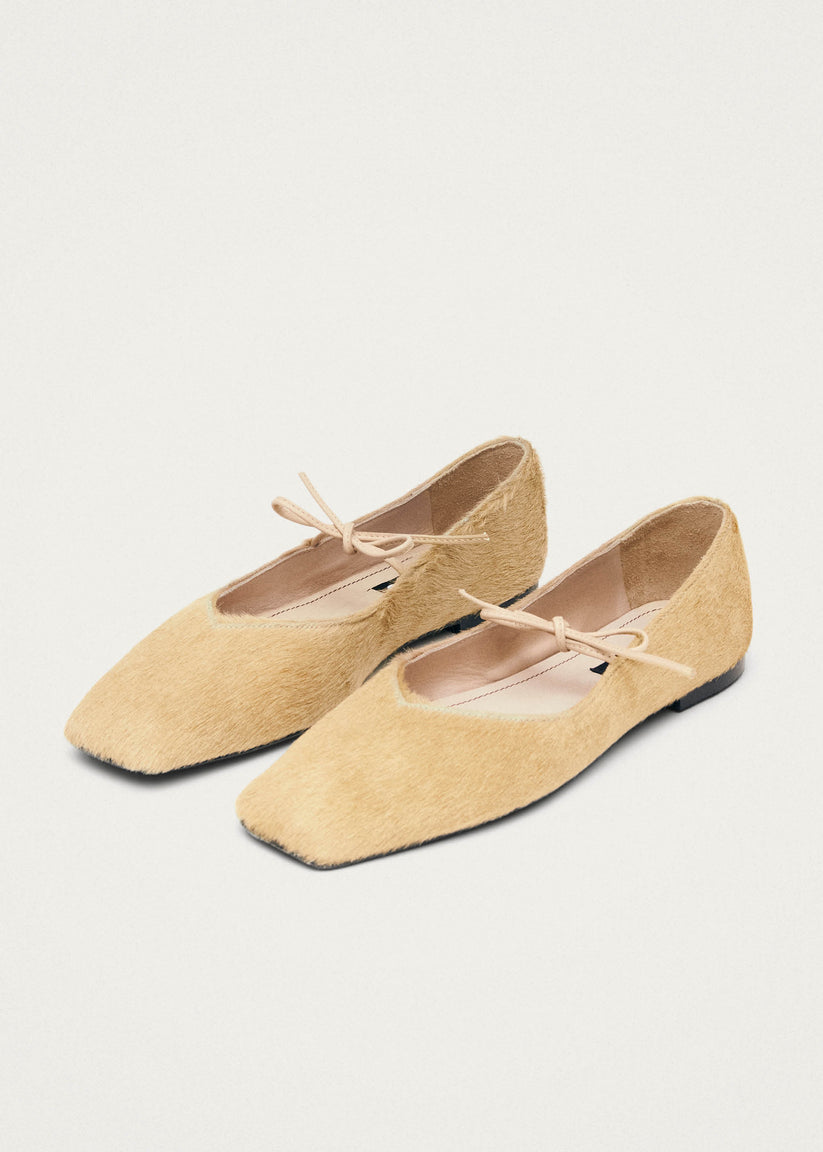 Alohas Sway Soft Bailarinas de Cuero Beige Superdescuento