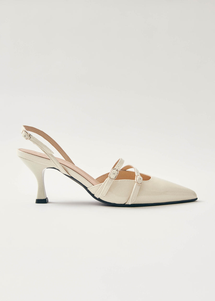 Alohas Joelle Onix Tacones de Cuero Color Crema Envío internacional gratuito