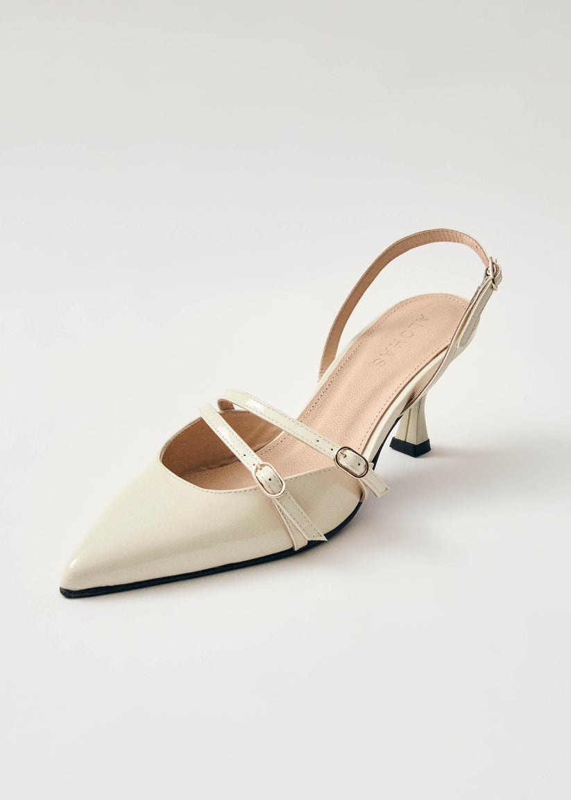 Alohas Joelle Onix Tacones de Cuero Color Crema Envío internacional gratuito