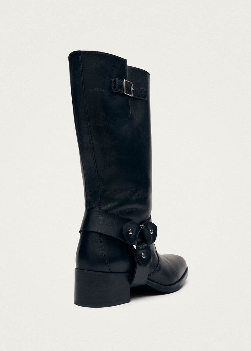 Alohas Rocky Botas moteras de cuero negro Libre de impuestos