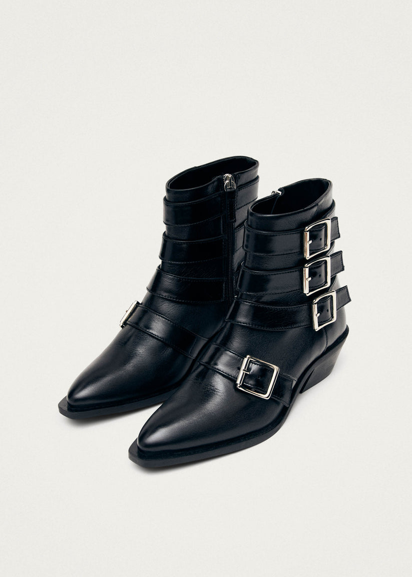 Alohas Eras Botines de Cuero Negro Ofertas de temporada