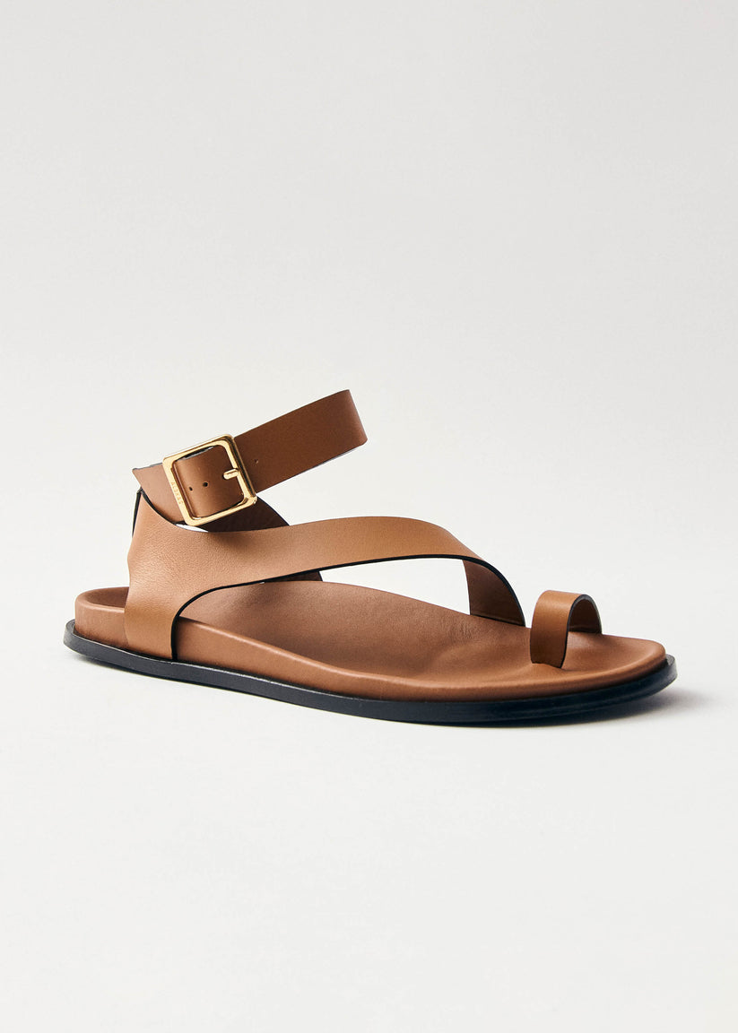 Alohas Myles Sandalias de Cuero Marrón Ofertas especiales