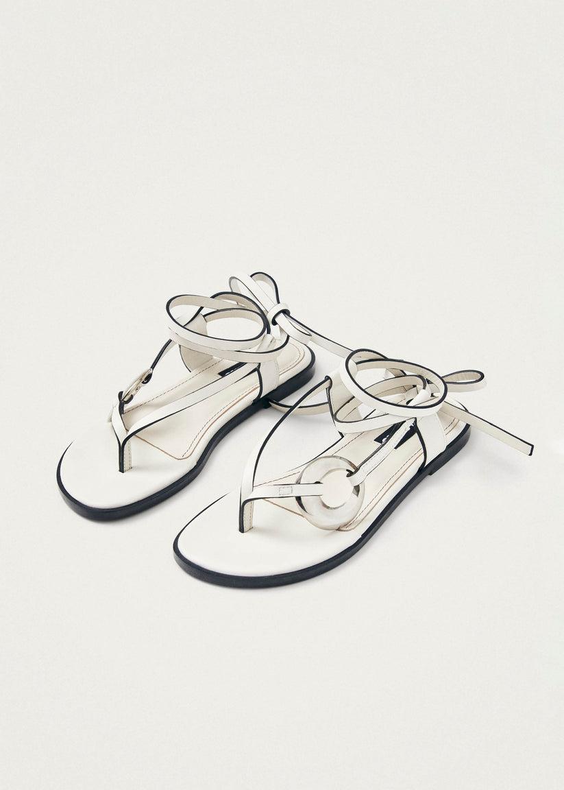 Alohas Morosia Sandalias de Cuero Blancas En oferta