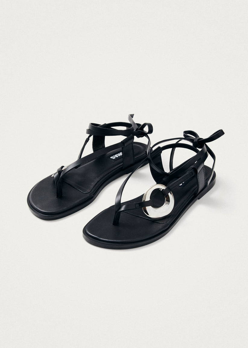 Alohas Morosia Sandalias de Cuero Negras Gran oferta