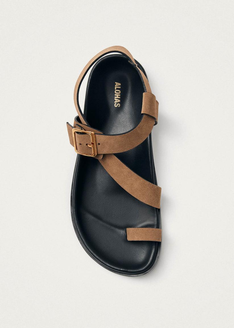 Alohas Siren Sandalias de Cuero Ante Color Tan Rebajas baratas