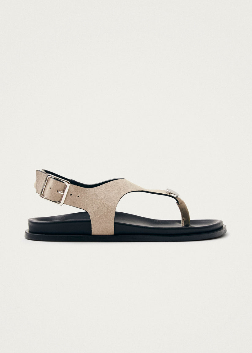 Alohas Harbor Sandalias de Ante Color Crema Tienda