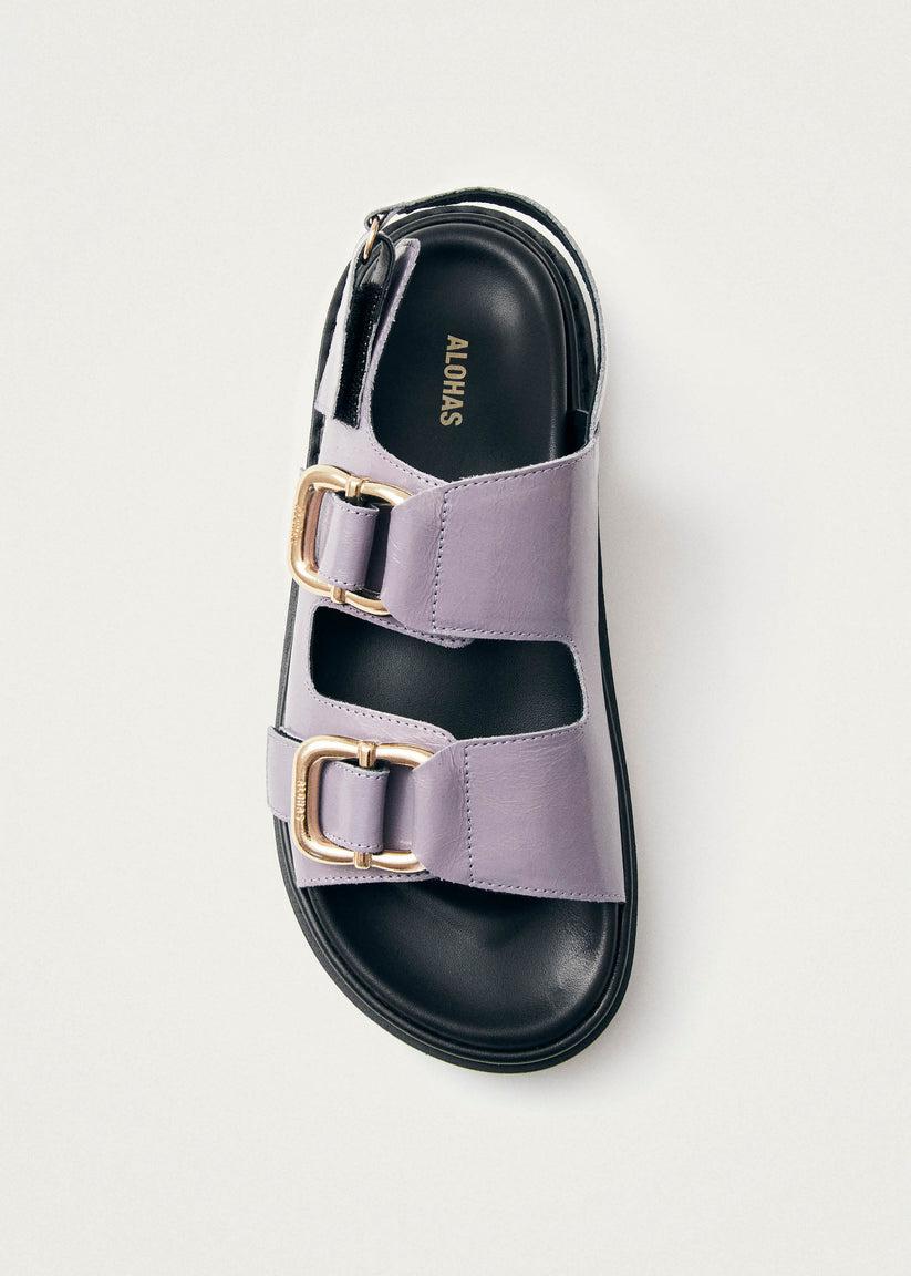 Alohas Harper Onix Sandalias de Cuero Malva Liquidación