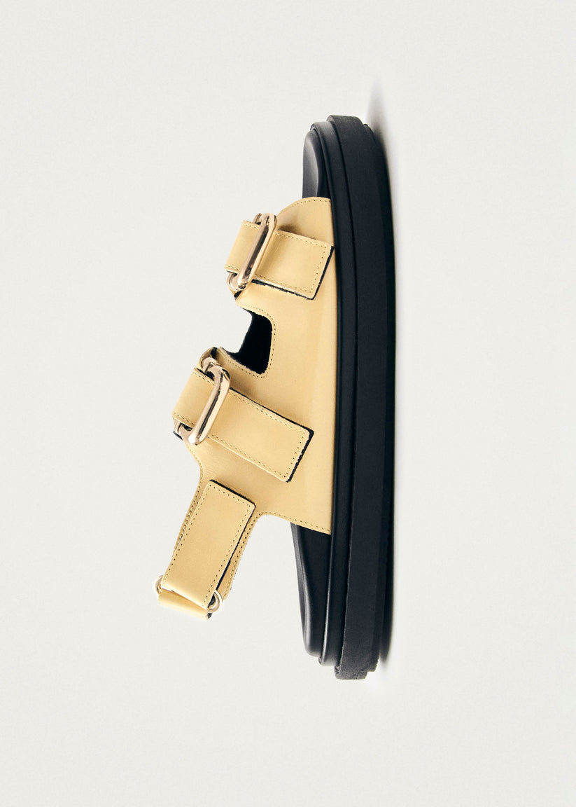 Alohas Harper Onix Sandalias de Cuero Color Vainilla Mejor oferta