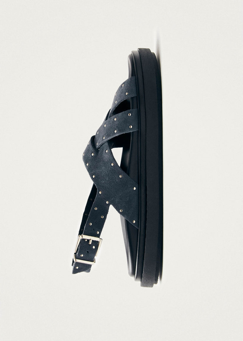Alohas Trunca Sandalias de Cuero Ante Azul con Estrellas Rebajas top