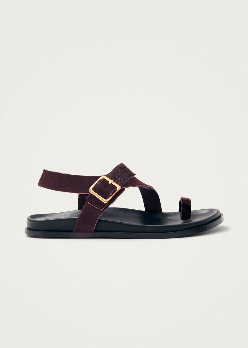 Alohas Siren Soft Sandalias de Cuero Burdeos Solo queda un día