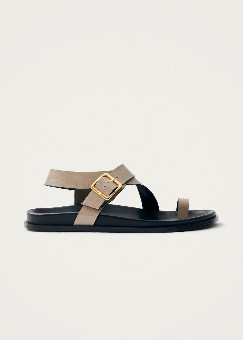 Alohas Siren Sandalias de Cuero Beige con Piedra Ónix Envío internacional gratuito