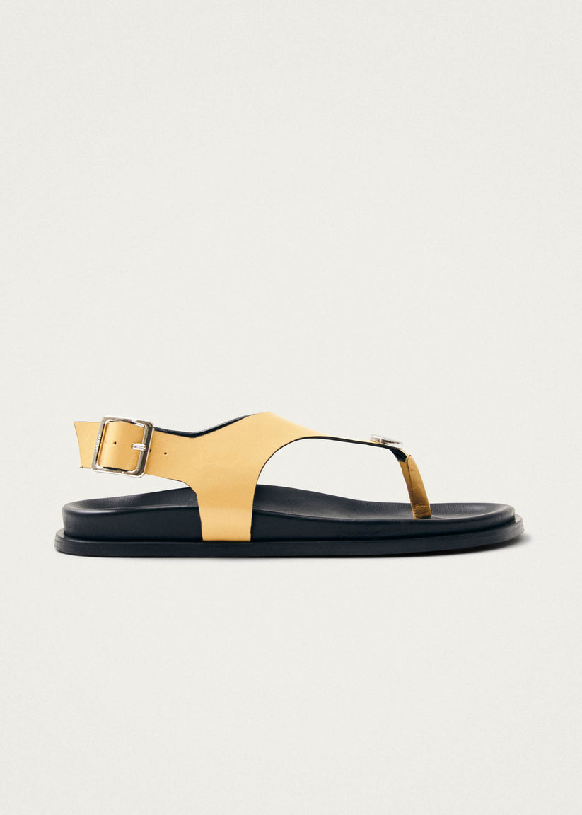 Alohas Harbor Onix Sandalias de Cuero Color Vainilla Ahorra y exporta