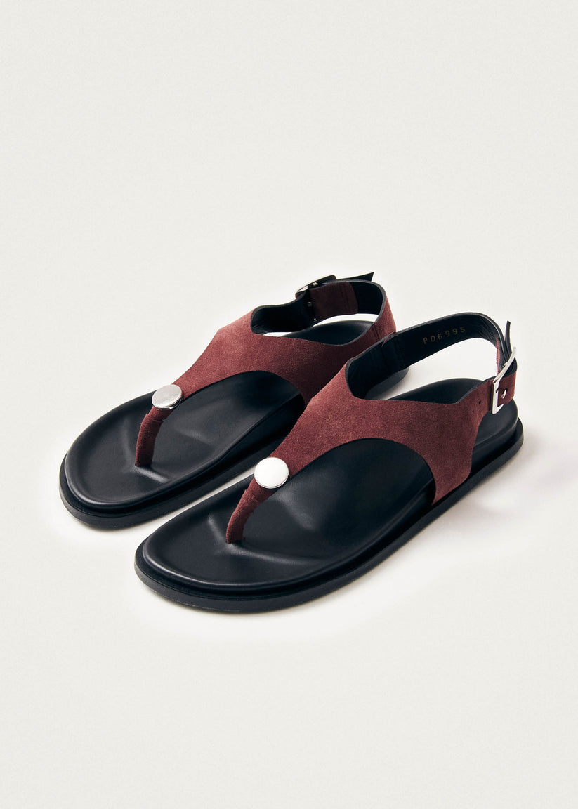 Alohas Harbor Sandalias de Ante Burdeos en Cuero Precios de Black Friday