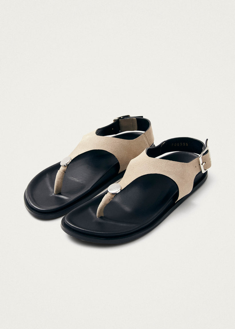 Alohas Harbor Sandalias de Ante Color Crema En oferta