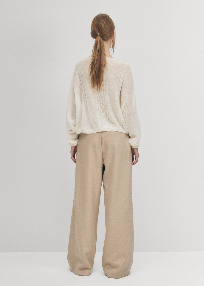 Alohas Corden Cardigan Color Crema En oferta