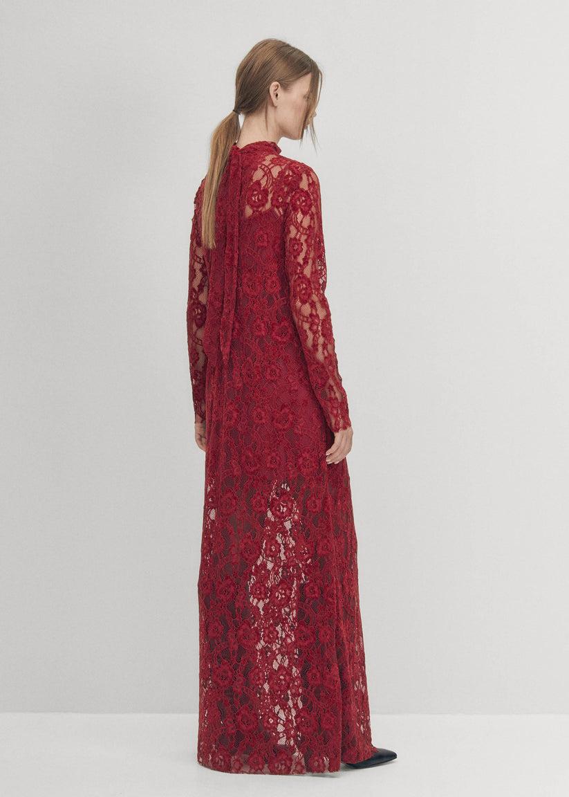 Alohas Vestido de Encaje Tiban en Color Vino Mejor oferta