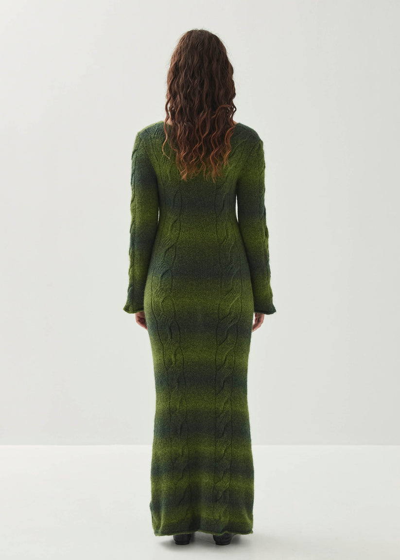 Alohas Trenza Vestido Verde de Punto Último día