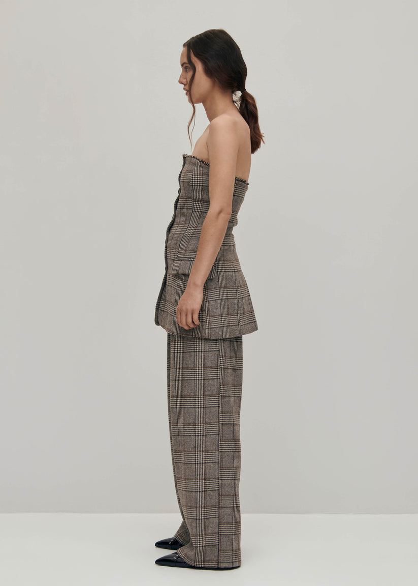Alohas Deva Checks Brown Vest En oferta