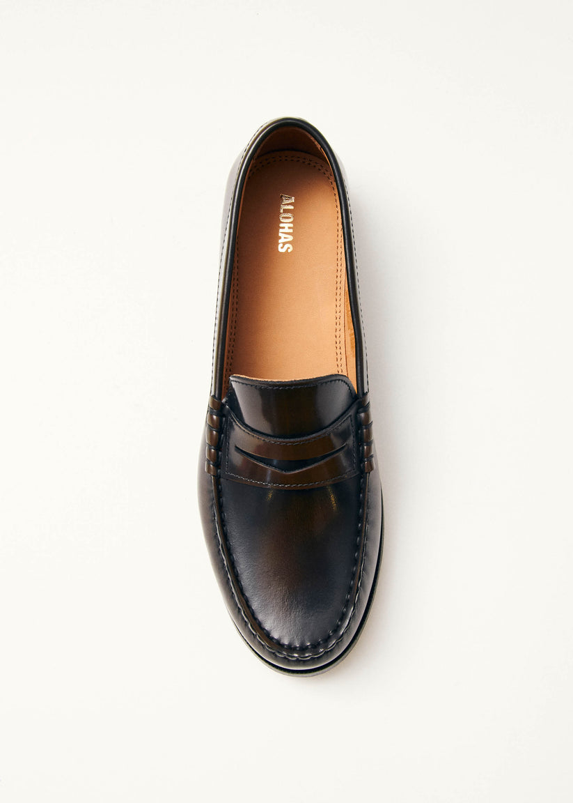 Alohas Rivet Brushed Mocasines de Piel Marrón Grandes ahorros