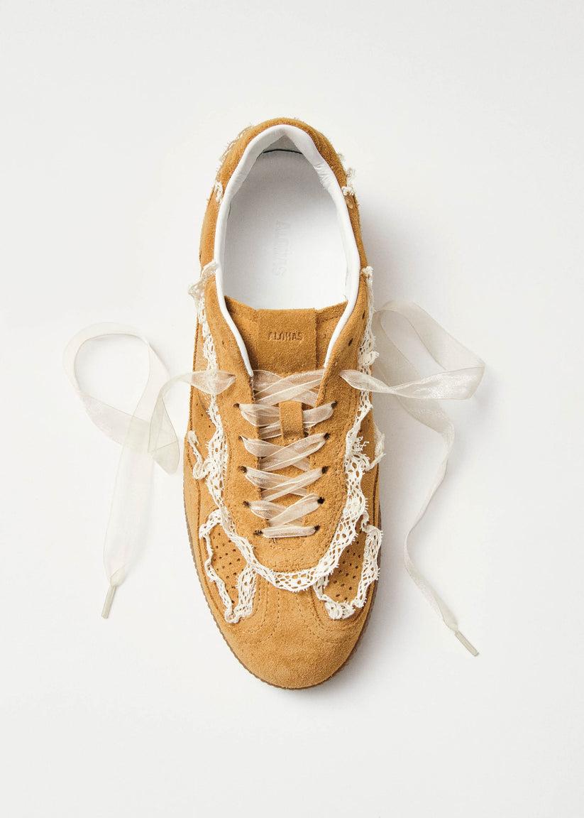 Alohas Tb.490 Crochet Zapatillas de Cuero Color Miel En línea