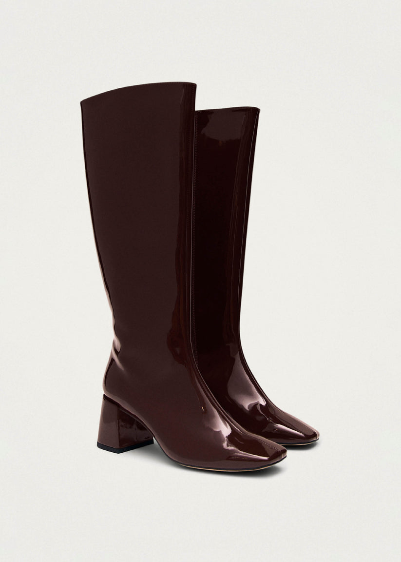 Alohas Chalk Botas Altas de Cuero Vegano Burdeos Ofertas