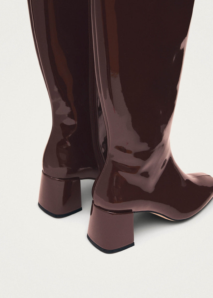 Alohas Chalk Botas Altas de Cuero Vegano Burdeos Ofertas