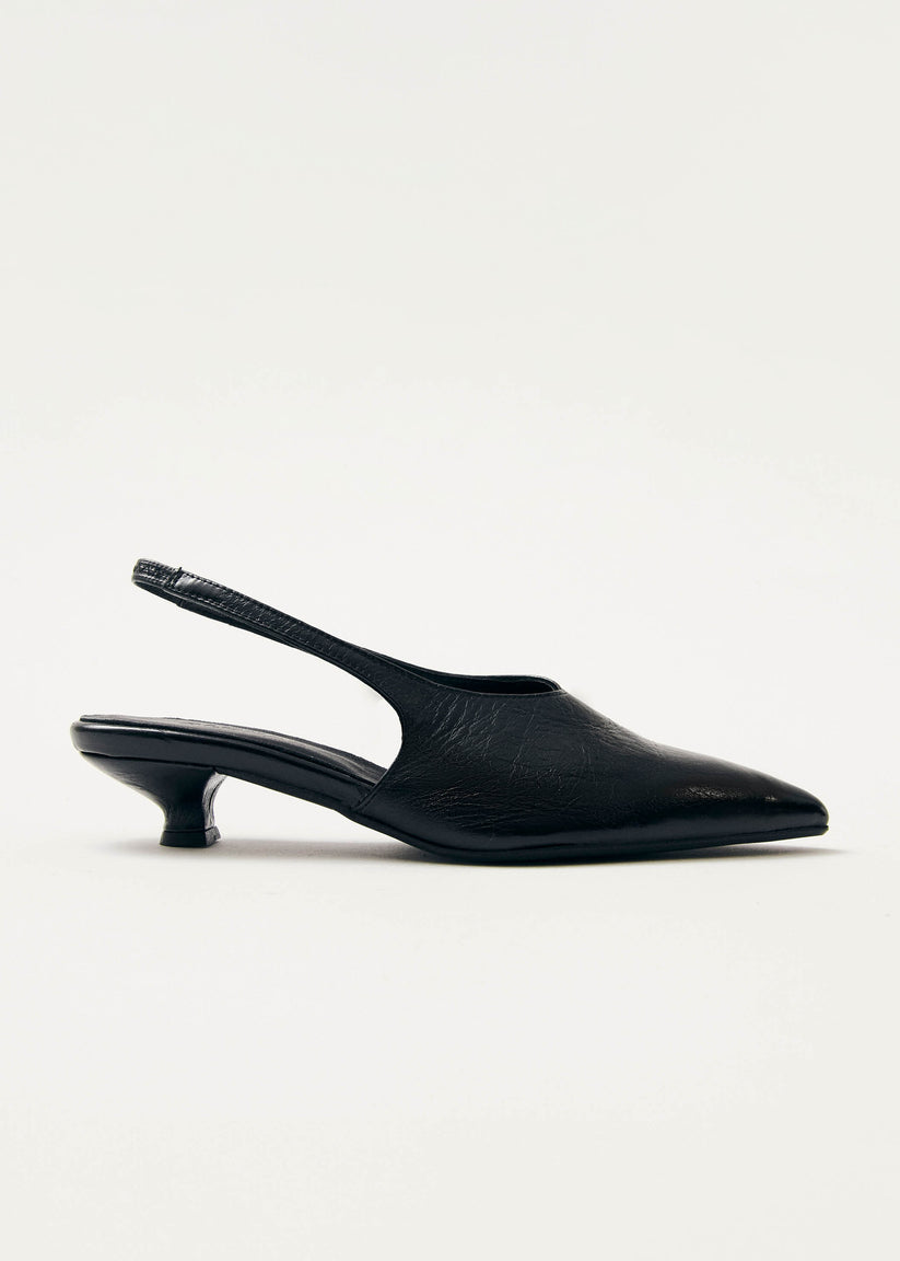 Alohas Eros Tacones de Cuero Negro
