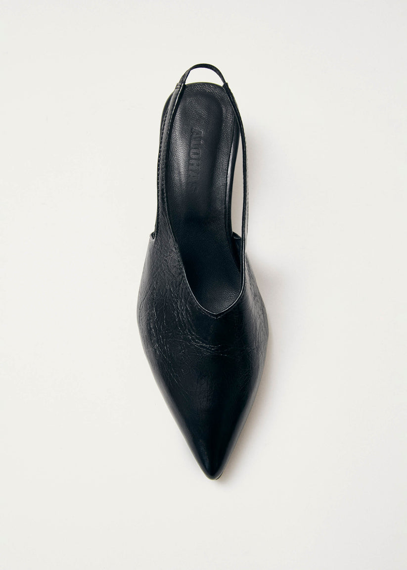 Alohas Eros Tacones de Cuero Negro Tienda