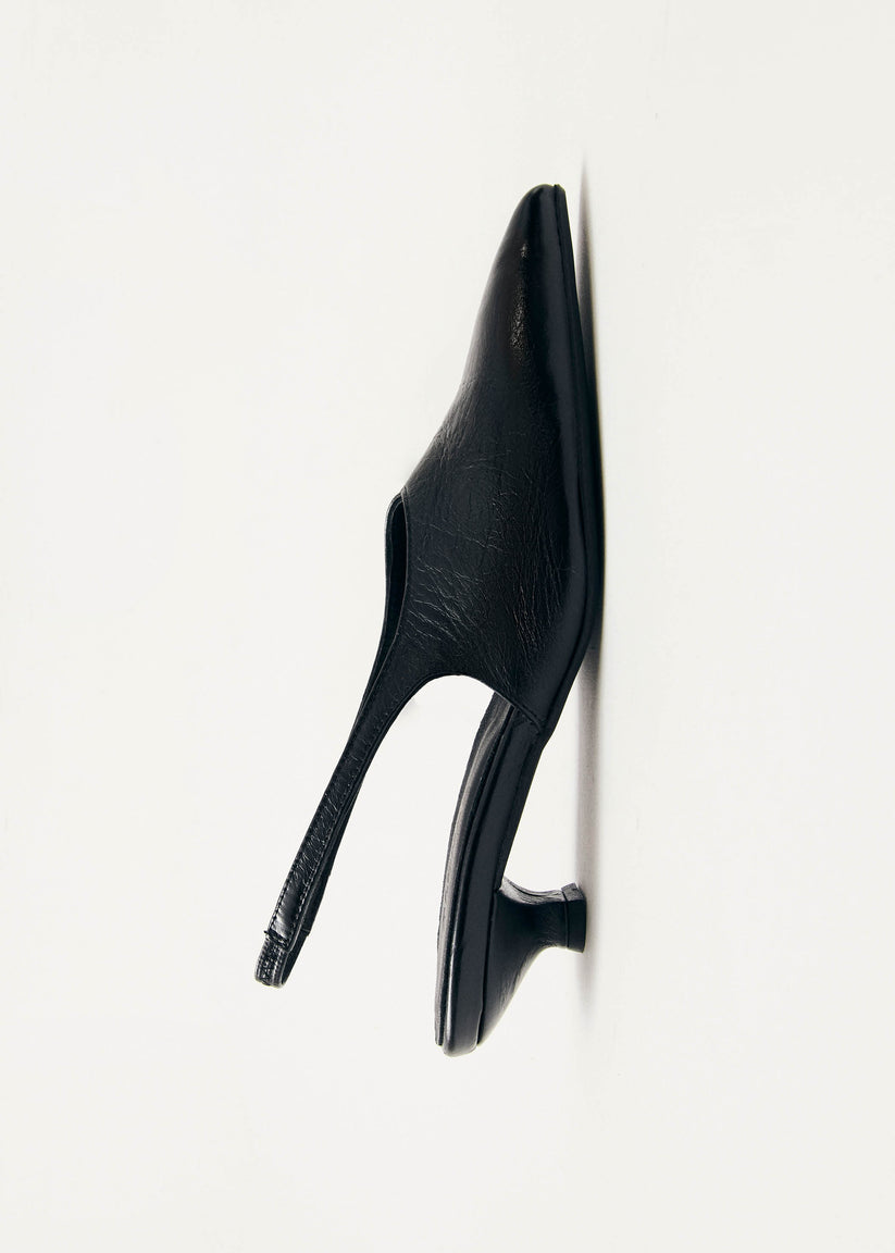 Alohas Eros Tacones de Cuero Negro Tienda