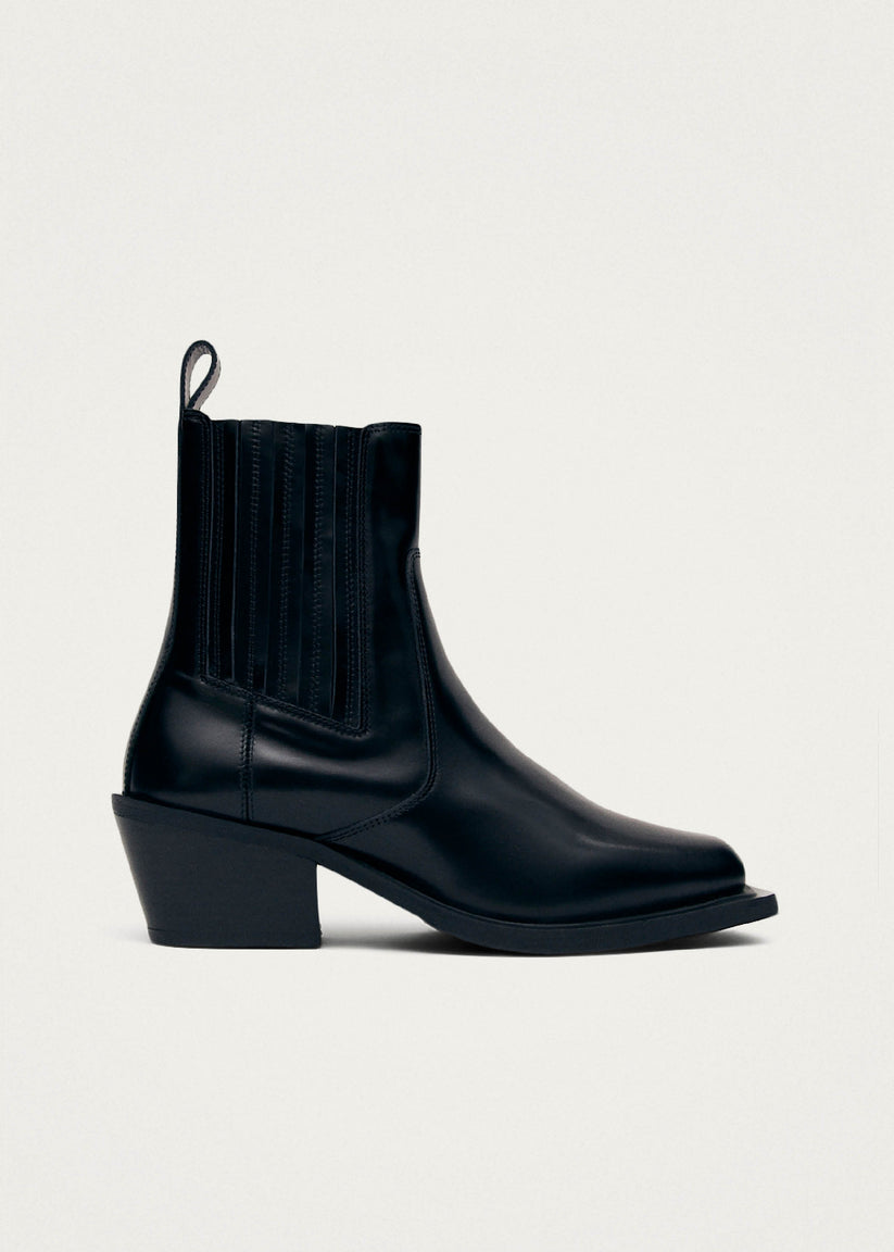 Alohas Denver Botines western de cuero negros