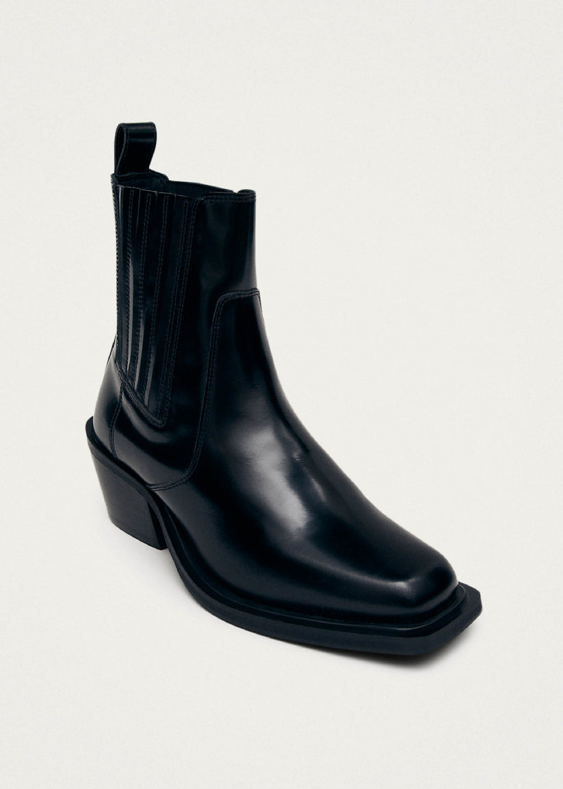 Alohas Denver Botines western de cuero negros Liquidación
