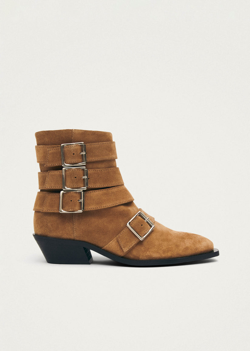 Alohas Eras Botines de Cuero Camel Envío gratis