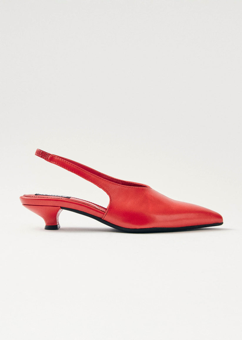 Alohas Eros Tacones de Cuero Rojo
