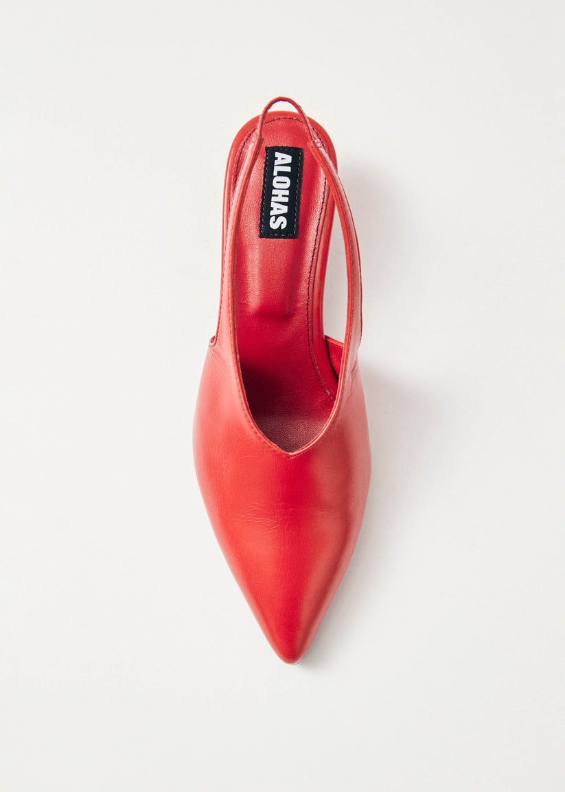 Alohas Eros Tacones de Cuero Rojo Envío gratis