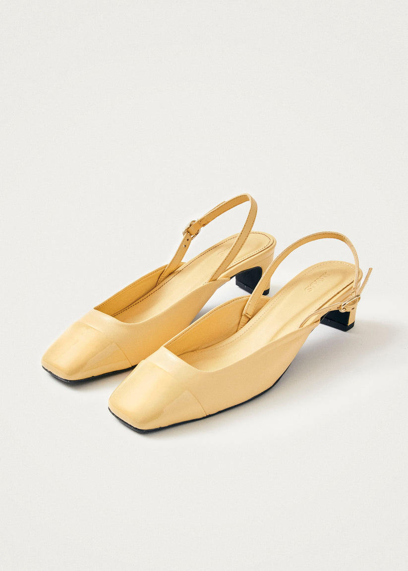 Alohas Lindy Bliss Tacones de Cuero Color Vainilla Tienda de fábrica