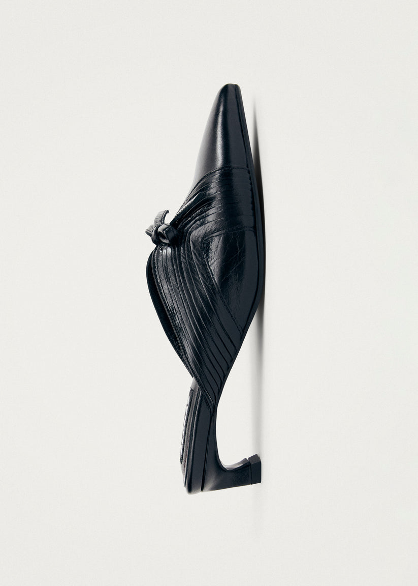 Alohas Gayle Mules de Cuero Negro Precios de Black Friday